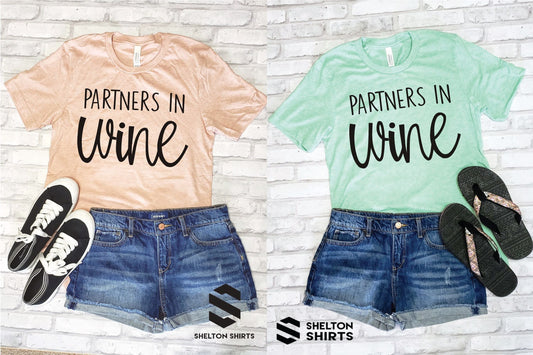 Partners in Wine Best Friends Super Soft Cotton Prism Comfy T-Shirt