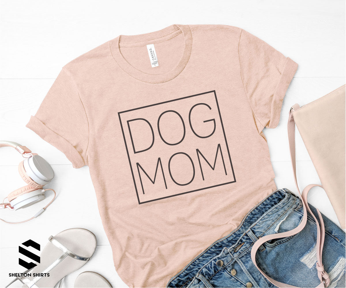 Dog Mom - Super Soft Cotton Prism Comfy T-Shirt - Mothers Day Gift