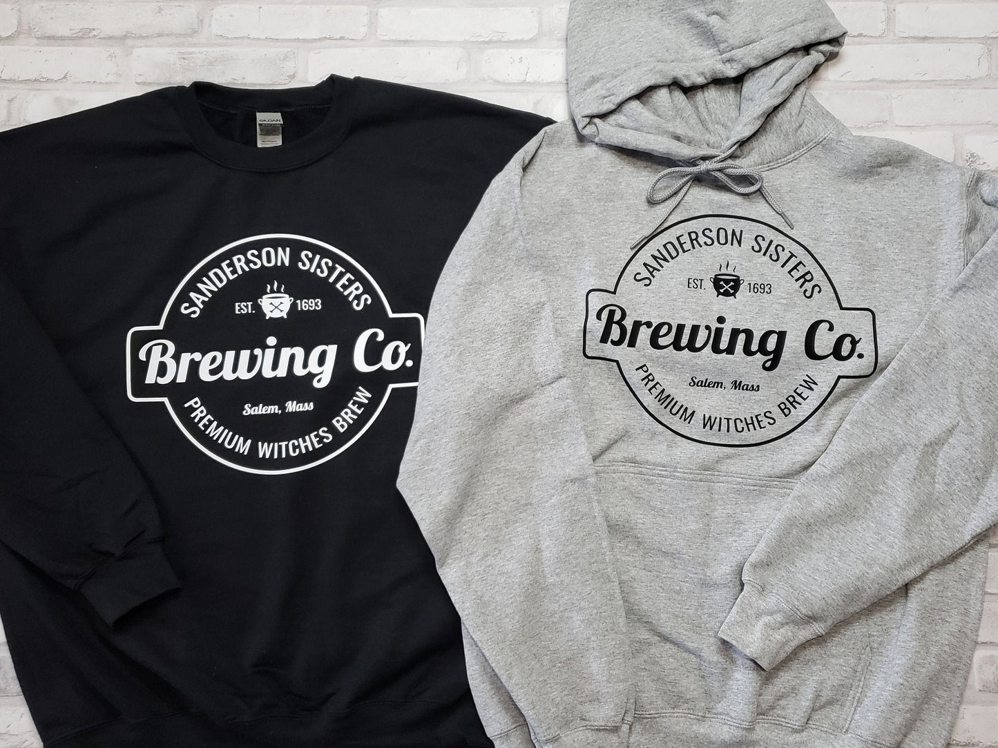 Sanderson Sisters Brewing Company on Black or Heather Grey Hoodie Sweatshirt