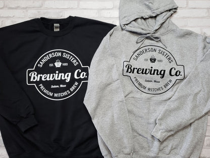 Sanderson Sisters Brewing Company on Black or Heather Grey Hoodie Sweatshirt