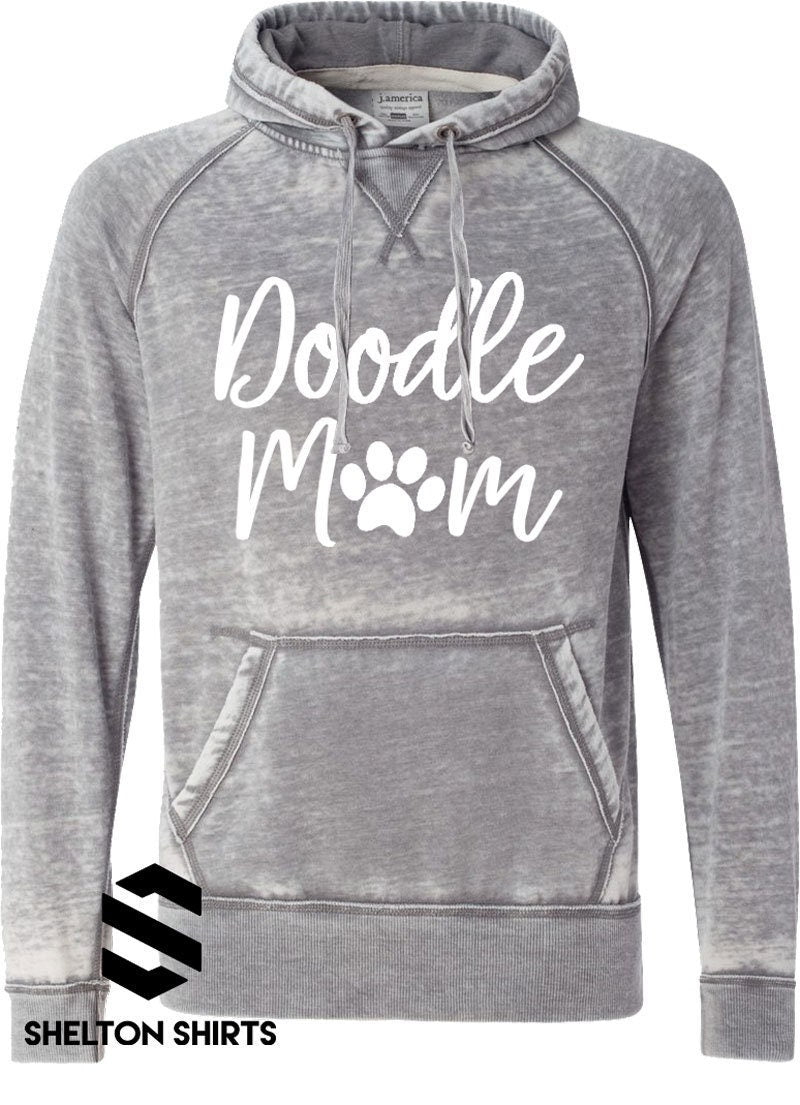 Doodle Mom Distressed Unisex Super Comfy Distressed Vintage Hoodie Sweatshirt