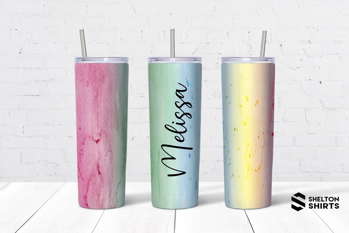 Watercolor Ombre Color with your Name