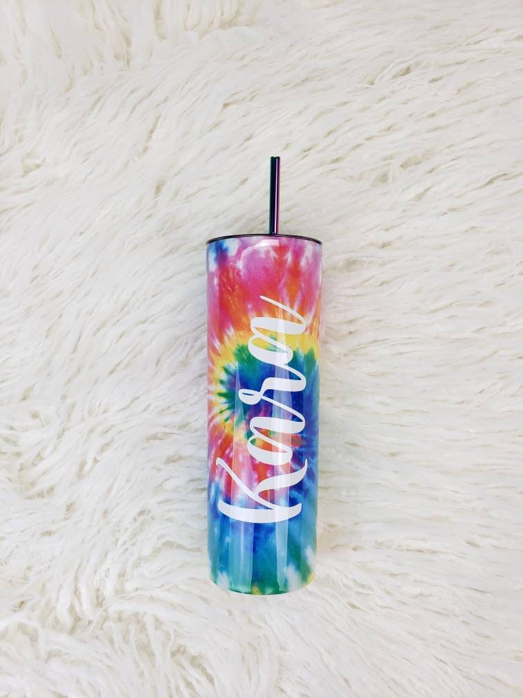 Tie Dye Tumbler Personalized with Your Name