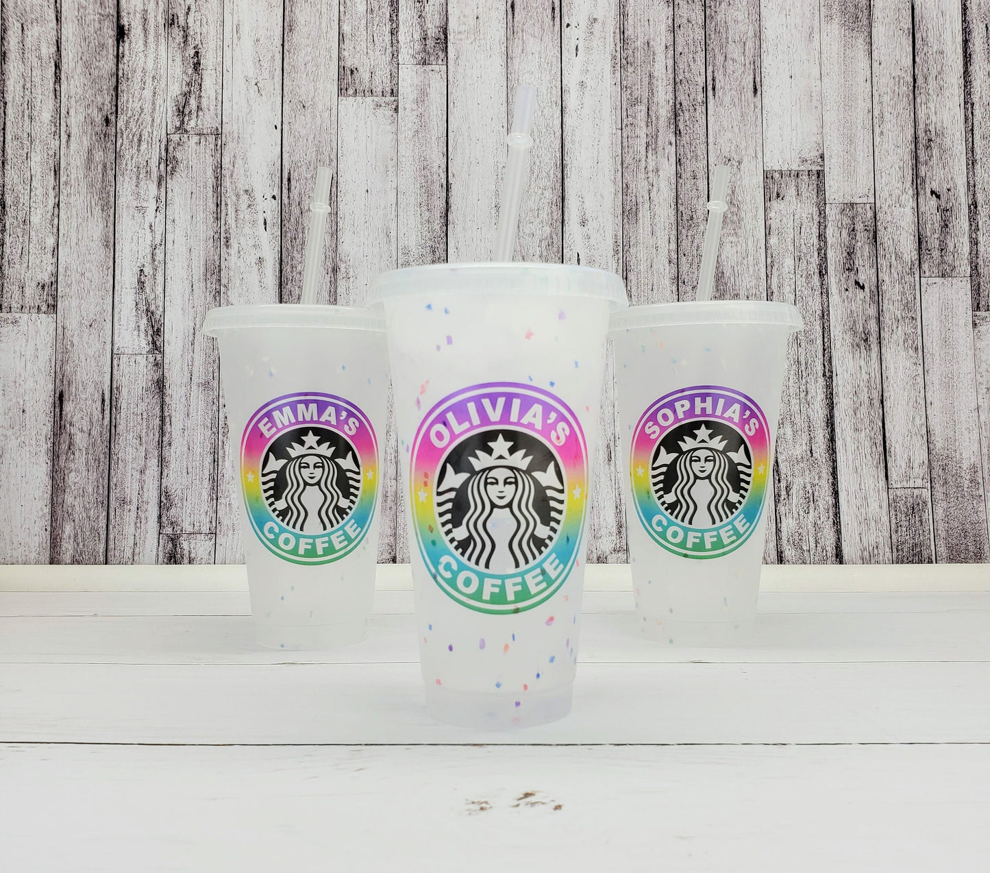 Confetti Color Changing Cup with Personalized Decal