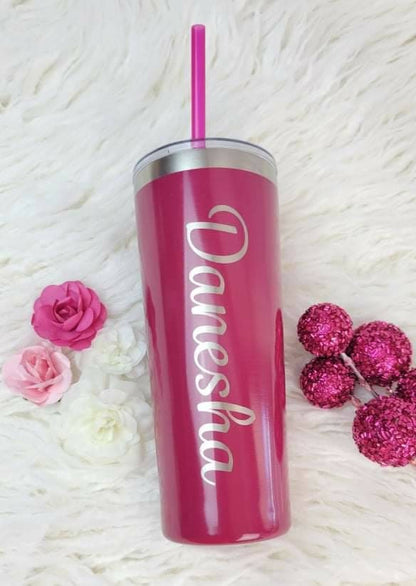 Engraved Tiff Blue Tumbler Personalized with Name