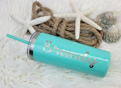 Engraved Tiff Blue Tumbler Personalized with Name