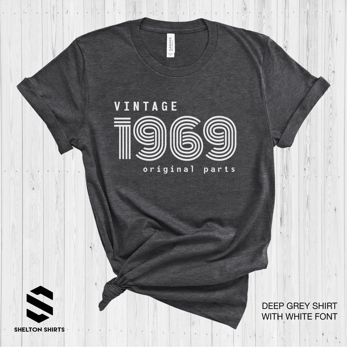 Vintage Birthday Year Original Parts Super Soft Comfy Cotton T-Shirt - Custom Birthday Shirt