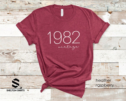 Birthday Year Vintage Super Soft Comfy Cotton T-Shirt - Custom Birthday Shirt