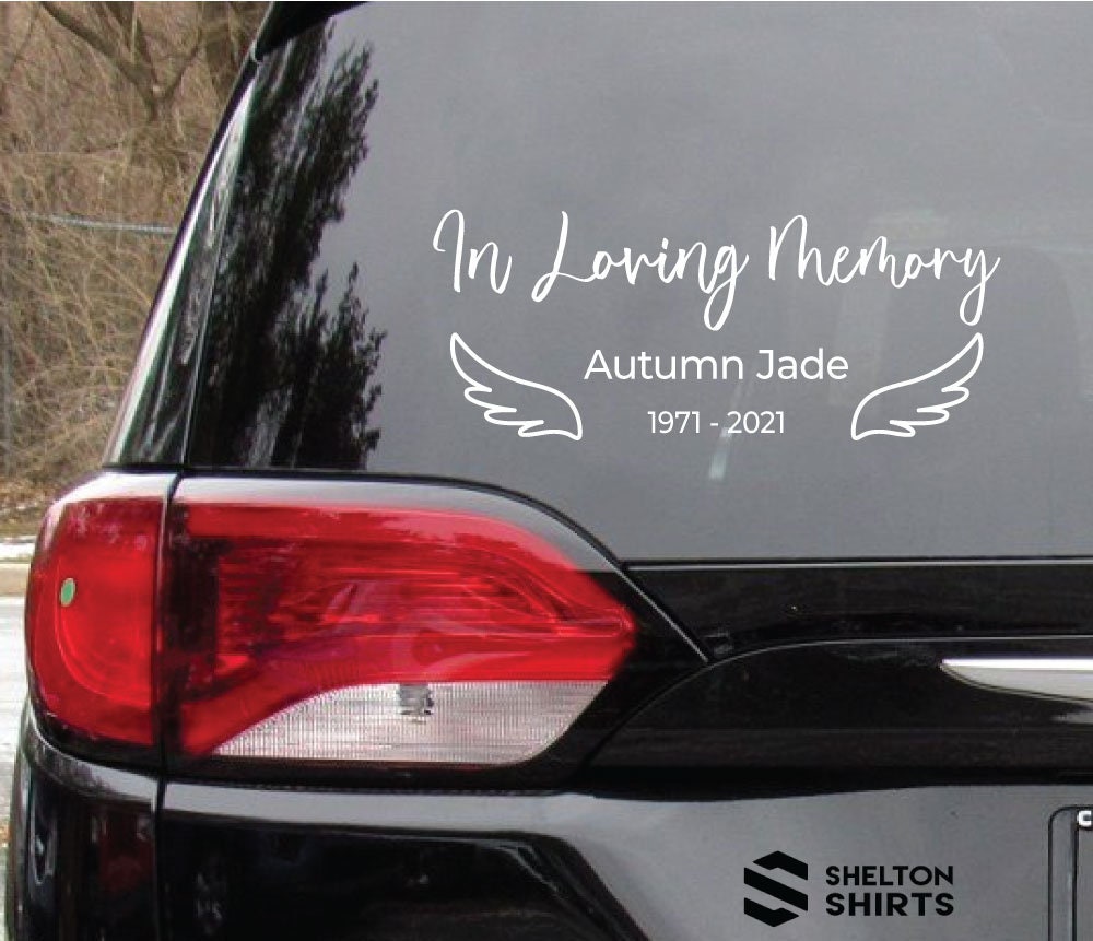 In loving deals memory car decals