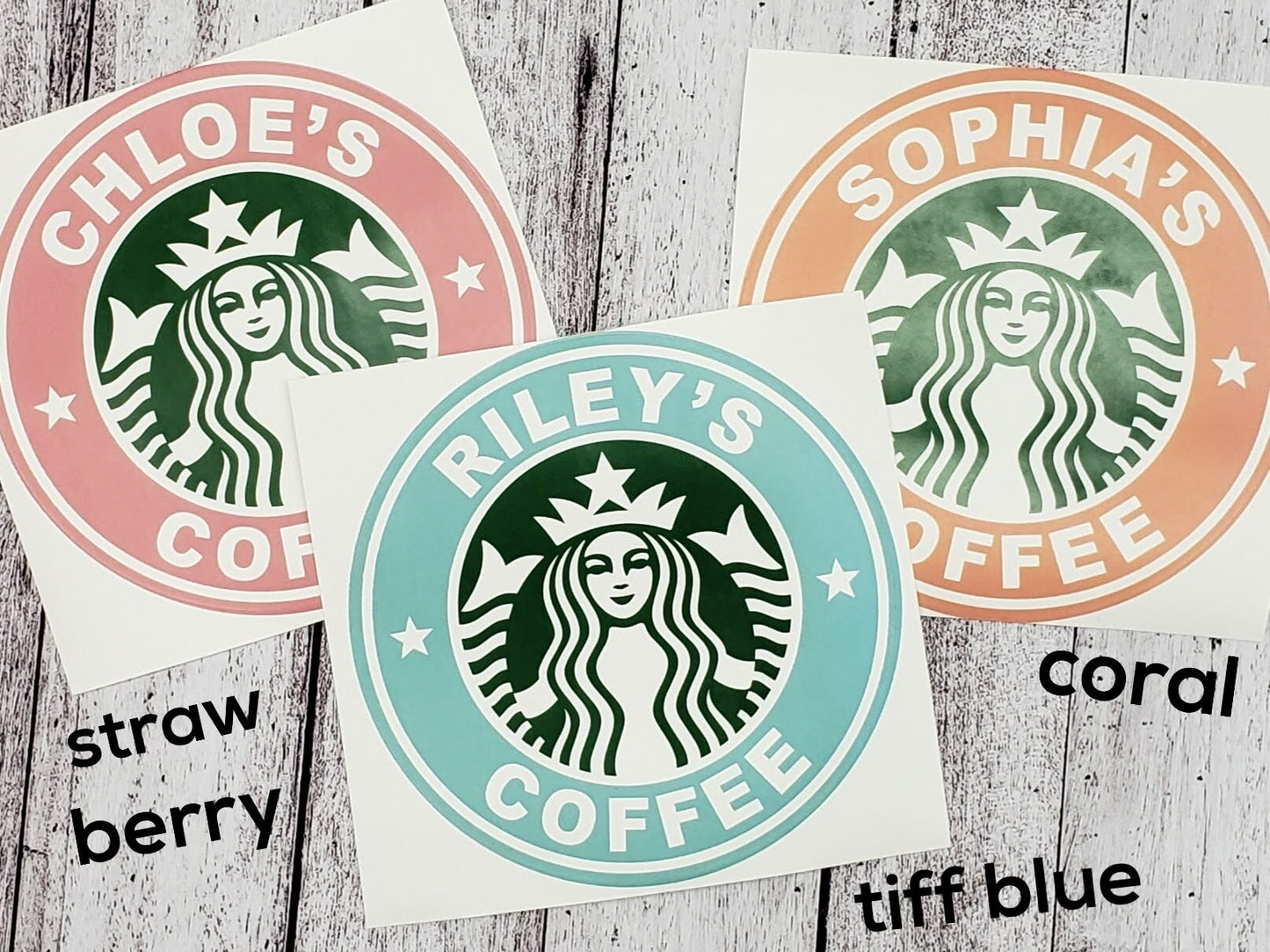 Personalized 2-color Printed Starbucks Custom Waterproof Sticker Decal – SheltonShirts personalized-2-color-printed-starbucks-custom-waterproof-sticker-decal-sheltonshirts