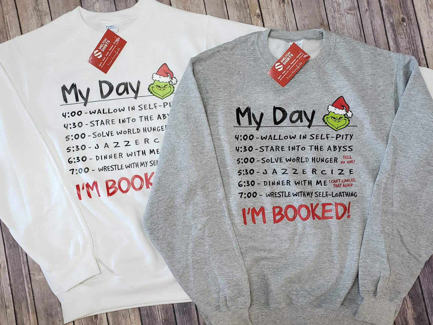 Im Booked! 4:00 Wallow in Self Pity Daily Routine The Grinch Quote Unisex Sweatshirt