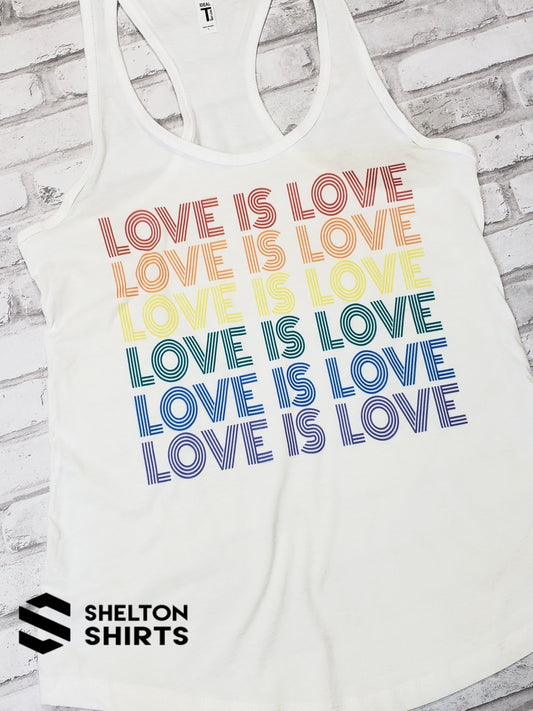 Love is Love Rainbow Color Tank Top
