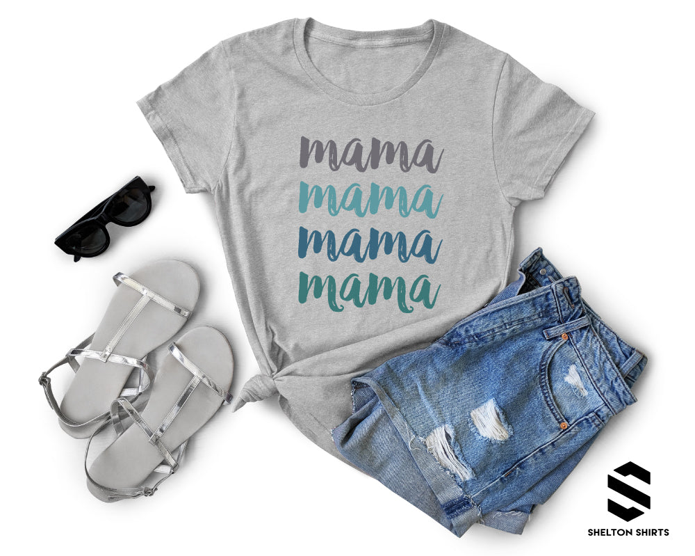 Mama Blue Colors Super Soft Comfy T-Shirt