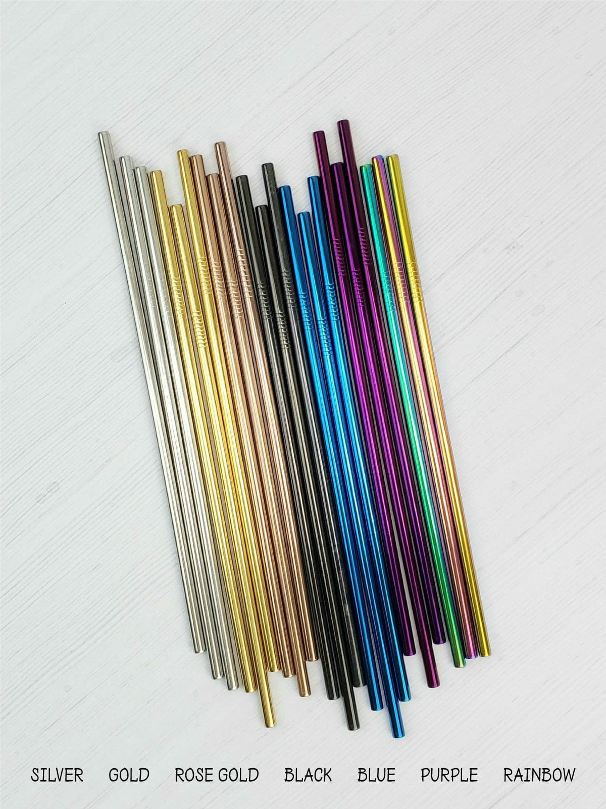 Stainless Steel Straw Color Options