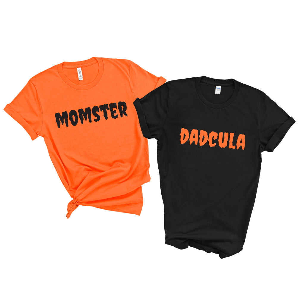 Momster or Dadcula Halloween Super Soft Cotton T-Shirt