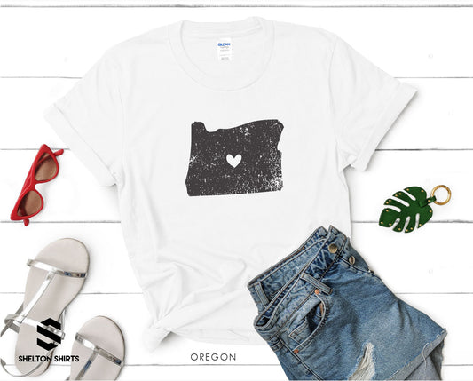 Oregon Vintage with Heart T-Shirt