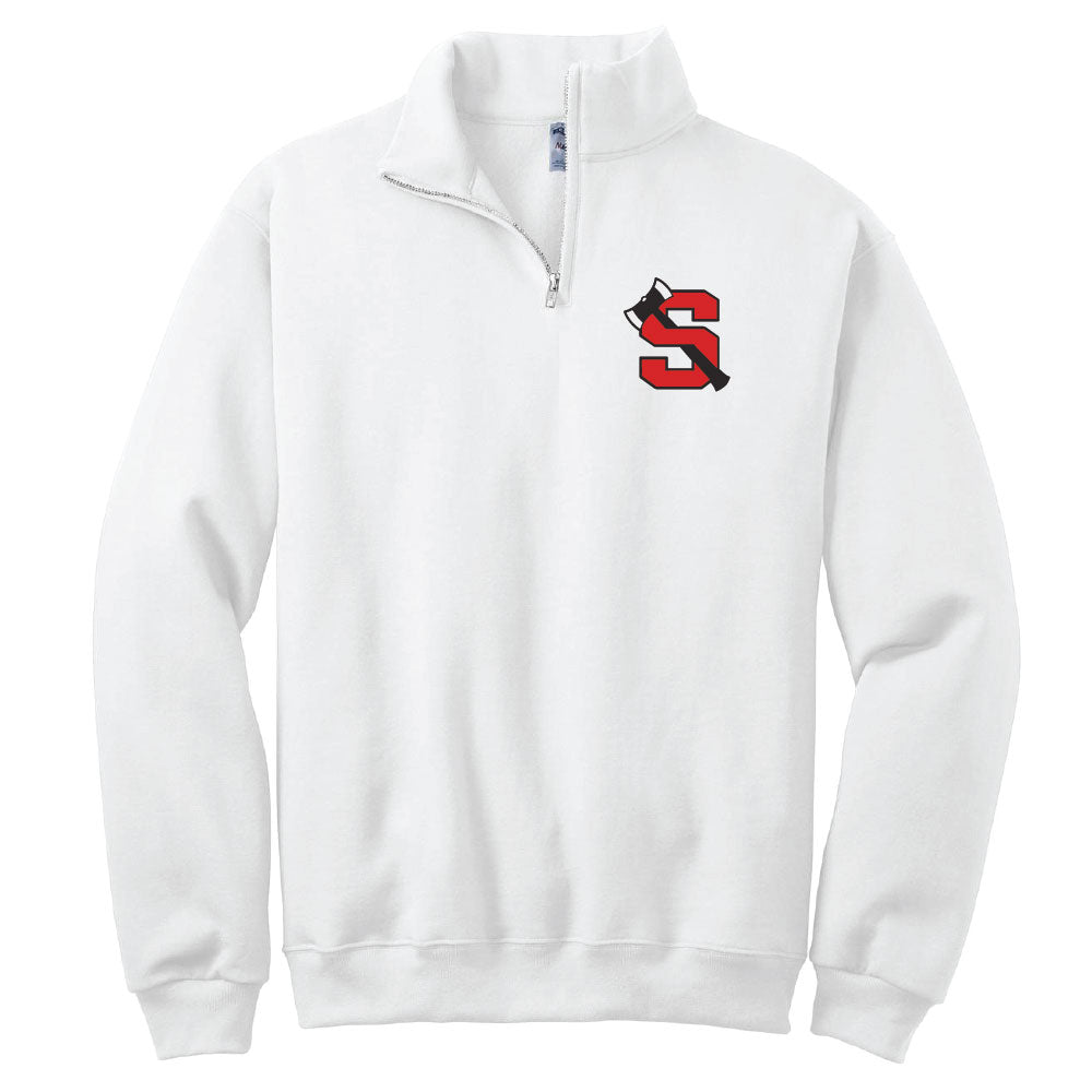 Shelton High School Axe Logo Quarter Zip Sweatshirt