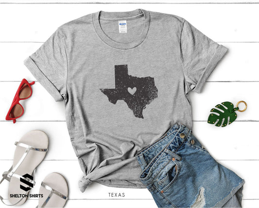 Texas Vintage with Heart T-Shirt